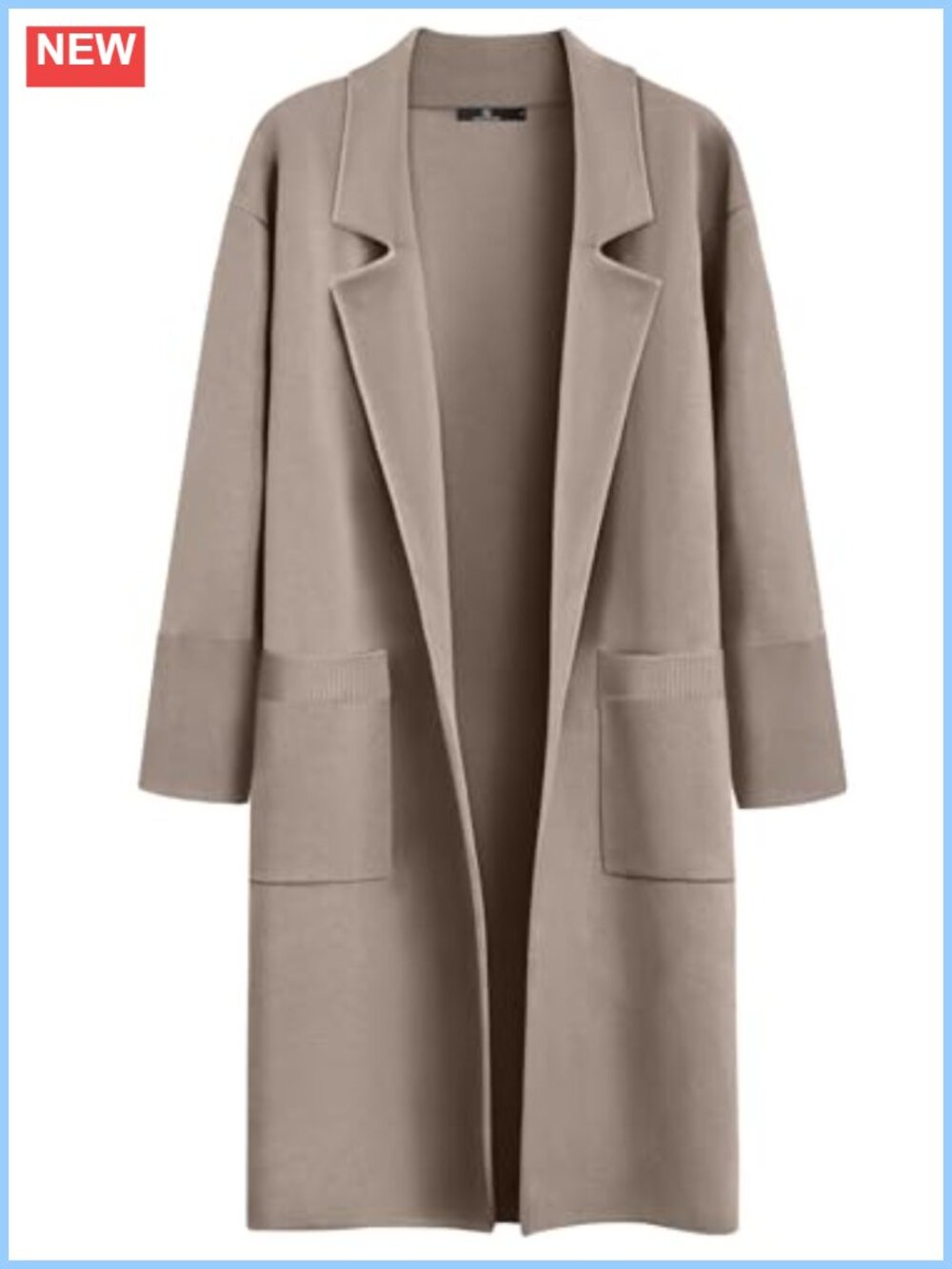 Oversized Long Cardigan Sweater Shawl Collar Knit Coatigan Trench Coat